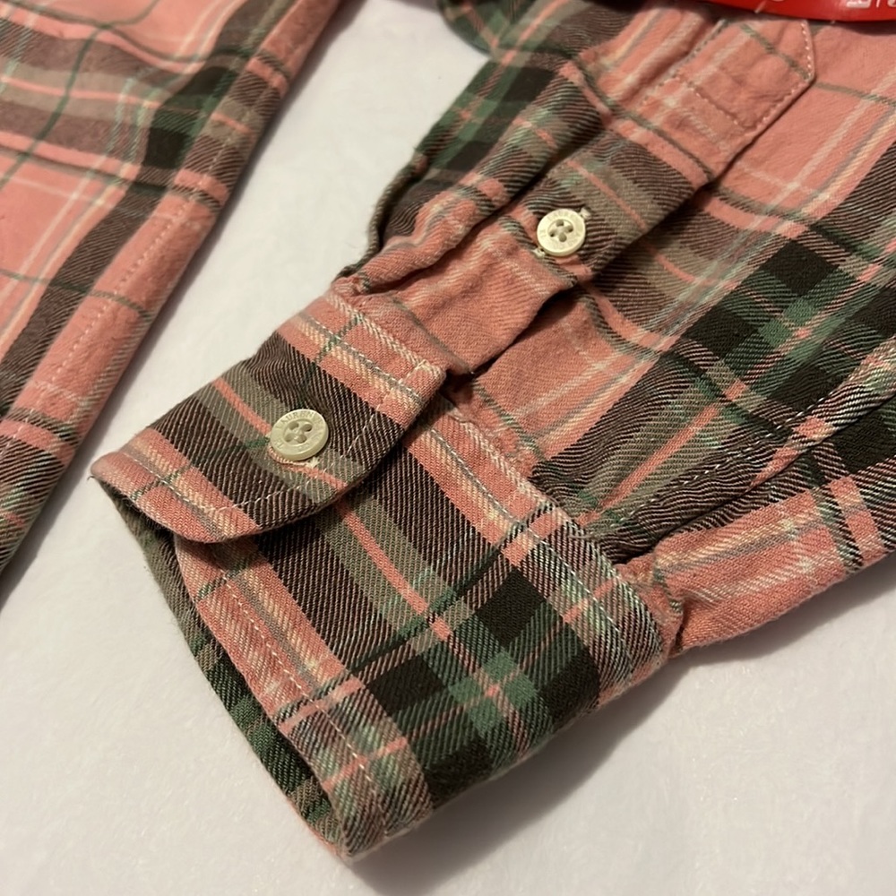 SOLD RALPH LAUREN PLAID FLANNEL BUTTON DOWN SHIRT (L) - Picture 7 of 13
